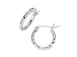 Paar Creolen Firetti "Schmuck Geschenk Silber 925 Ohrschmuck Ohrringe Diamantiert", Silberfarben, Ohrringe, Damen, 15Mm, Silber 925 (Sterlingsilber)