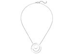 Kette Mit AnhäNger Jobo "Spirale", Edelstahlfarben, Halsketten, Damen, Edelstahl, L: 46, Edelstahl Mit 74 Kristallen 46 Cm