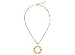 Kette Mit AnhäNger Jobo "Kreis Ring 32 Mm", Goldfarben, Halsketten, Damen, Edelstahl, L: 46, Edelstahl 46 Cm