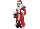 Casa Padrino Decorazione Babbo Natale Scultura Con Lanterna H. 100 Cm - Decorazione Natalizia