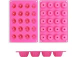 1 Pezzo Tortiera In Silicone Piccola Tradizionale Parigi Stile Savarin Anni '20 Con Rivestimento Antiaderente 29,8 X 19,9 X 2,2 Cm, Rosa
