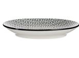 Vessia | Piatto - Piatto Fondo - 19,5 Cm - Bianco Nero - Piatto Da Dessert - Porcellana