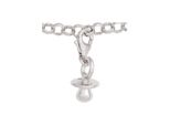 Charm-EinhäNger Jobo "Charm Baby-Schnuller", Silber (Silber 925), Charms, Damen, Silber 925 (Sterlingsilber), 925 Silber Rhodiniert