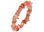 Armband Jobo "Mit Erdbeerquarz Barock", Rosa, ArmbäNder, Damen, 19Cm, Materialmix, Armband, Elastisch 19 Cm