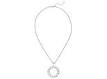 Kette Mit AnhäNger Jobo "Kreis Ring 32 Mm", Edelstahlfarben, Halsketten, Damen, Edelstahl, L: 46, Edelstahl 46 Cm