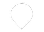 Kette Mit AnhäNger Jobo "Halskette Herz", Silber 925, Halsketten, Damen, Silber 925 (Sterlingsilber), L: 42, 925 Silber Rhodiniert Mit Zirkonia 42 Cm