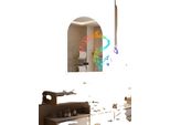 Specchio Da Bagno, Altoparlante Bluetooth, Display Touch Dimmerabile, Argento, Alluminio