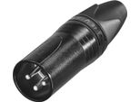 Neutrik - Connettore Cavo Xlr, Maschio A 3 Pin, Placcato Argento, Nero