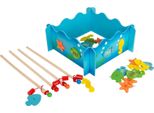 Small Foot 8196 Gioco Di Pesca In Legno Mondi Marini, Con 4 Canne Da Pesca, Multicolore, 24 Pezzi (1 Set)