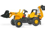 Rolly Toys Trattore A Pedali Jcb Con Caricatore Frontale + Escavatore, Pneumatici Whisper, Da 3 Anni