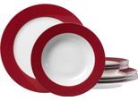 Ritzenhoff & Breker Doppio Tafelservice 8-Tlg., Geschirrset, Service, Rund, Porzellan, Rot, 596717