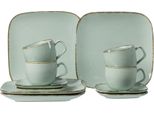 Ritzenhoff & Breker Casa Kaffeeservice 12-Tlg., Geschirrset, Service, Quadratisch / Rund, Porzellan, Blau, 83125