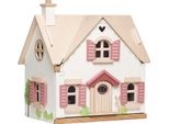 Casa Delle Bambole A Due Piani Con Accessori In Legno