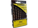 Famag Set Di Punte Per Legno 8 Pezzi D=3,4,5,6,7,8,9,10 Mm In Cassetta 1594838