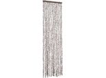 Vidaxl Tenda Zanzariera Tortora E Bianca 56X185 Cm In Ciniglia