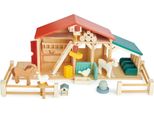 Tender Leaf: Set Da Gioco In Legno Per Fattoria Con Animali E Accessori - Giocattolo Sostenibile