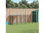 Vidaxl Cuccia Per Cani Nera 330X110X110 Cm In Acciaio