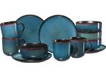 Ritzenhoff & Breker 420104 Servizio Da Colazione Bali - 12 Pezzi, Vetroceramica, Blu