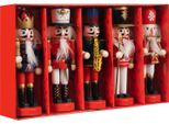 5 Pz. Schiaccianoci Natale Decorazioni Per L'albero Di Natale Figure Di Schiaccianoci Natale 20358