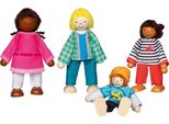 Goki Flexible Poppen Famiglia Interculturale, 4 Pz.