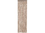 Vidaxl Tenda A Mosca Beige E Marrone Scuro 56X185 Cm Ciniglia