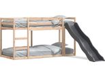 Vidaxl Letto A Castello Con Scivolo E Scala 90X190 Cm In Legno Di Pino Massiccio
