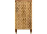 Vidaxl Mobile Laterale 40X33X75 Cm In Legno Massiccio Di Mango