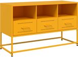 Mobile Tv Vidaxl Giallo Senape 100,5X39X60,5 Cm Acciaio