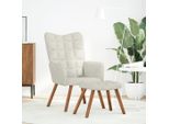 Vidaxl Poltrona Relax Con Sgabello In Velluto Crema