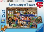 Puzzle Per Bambini Ravensburger - 12004044 Servizio Ferroviario E Aereo - Puzzle Per Bambini A Partire Dai 4 Anni, Con 2X24 Pezzi 12004044