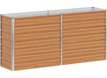 Vidaxl Letto Rialzato Marrone Chiaro 160 X 40 X 77 Cm Acciaio Zincato