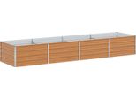 Vidaxl Letto Rialzato Marrone Chiaro 320 X 80 X 45 Cm Acciaio Zincato