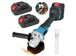 Smerigliatrice Angolare Senza Spazzole 18V 125MM 860W - A Batteria, Potente Con 2 Batterie E Accessori
