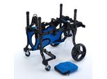 Forsmano Carrozzina Regolabile Per Cani, Quattro Ruote, Ausilio Alla Mobilità Per Animali Domestici, Carrello Per Cani Di Piccola E Media Taglia, Blu