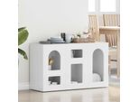 Vidaxl Credenza Bianca Lucida 100 X 35 X 59 Cm Materiale A Base Di Legno