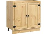 Vidaxl Armadio Ski Marrone Miele 80 X 46 X 81,5 Cm Legno Di Pino Massiccio