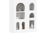Vidaxl Armadio A Muro Con Ripiano Bianco 59 X 20 X 71,5 Cm Materiale A Base Di Legno