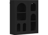 Vidaxl Armadio A Muro Con Ripiano Nero 59 X 20 X 71,5 Cm Materiale A Base Di Legno