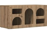 Syfax™ Mobile Tv Rovere Artigianale 80 X 35 X 40 Cm Legno Multistrato