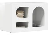 Syfax™ Mobile Tv Bianco Lucido 60 X 35 X 40 Cm Legno Multistrato