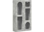 Vidaxl Armadio A Muro Grigio Cemento 59 X 20 X 100 Cm Materiale A Base Di Legno