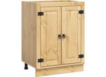 Vidaxl Armadio Ski Marrone Miele 60 X 46 X 81,5 Cm Legno Di Pino Massiccio