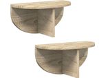 Syfax™ Scaffale Da Parete 2 Pcs Rovere Sonoma 38 X 19 X 19 Cm