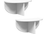 Vidaxl Scaffale A Muro A Parete 2 Pezzi Bianco 38 X 19 X 19 Cm Materiale A Base Di Legno