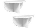 Syfax™ Scaffale Da Parete 2 Pcs Bianco Lucido 38 X 19 X 19 Cm