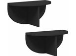 Vidaxl Mensola A Muro 2 Pezzi Nero 38 X 19 X 19 Cm Materiale A Base Di Legno