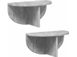Syfax™ Scaffale Da Parete 2 Pcs Grigio Cemento 38 X 19 X 19 Cm
