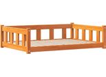 Vidaxl Letto Per Cani Marrone Cera 55 X 45 X 28 Cm Legno Di Pino Massiccio