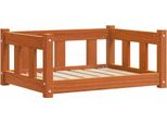 Vidaxl Letto Per Cani Marrone Cera 65,5 X 50,5 X 28 Cm Legno Di Pino Massiccio