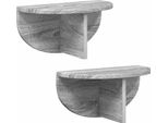Syfax™ Scaffale Da Parete 2 Pcs Grigio Sonoma 38 X 19 X 19 Cm